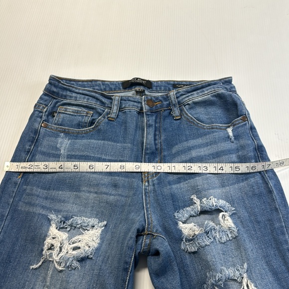 Judy Blue Girlfriend Fit High Rise Distressed Jeans Size 5/27 - Picture 10 of 10